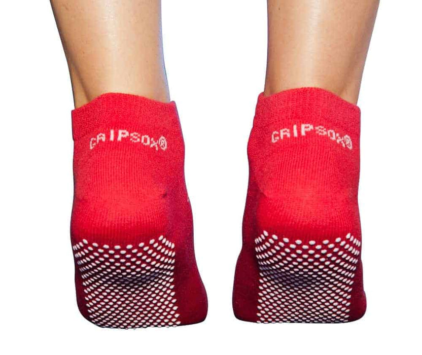 Anti Slip Safety Socks Short Red | Gripsox