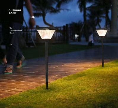 Outdoor Solar Pathway Lights Lawn Light Pillar Light