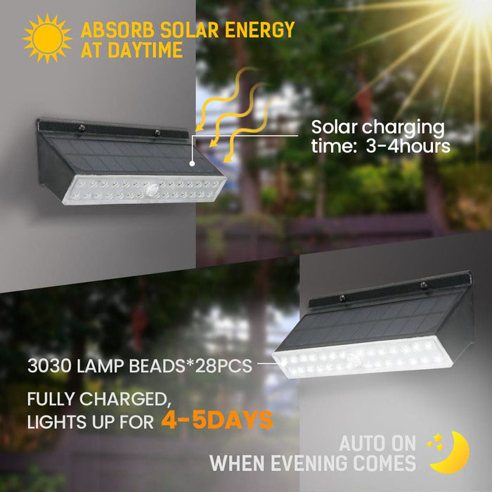 Solar Double Light effect induction wall lamp for Outdoor