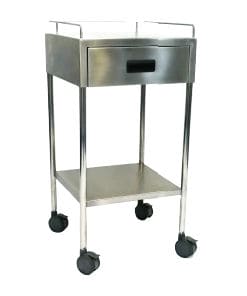 [Pre-order]Stainless Steel Single Drawer Dressing Trolley with Guardrail | Arata