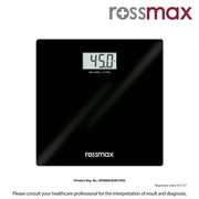 Glass Personal Electronic Weighing Scale Black FREE Face Tower | Rossmax 