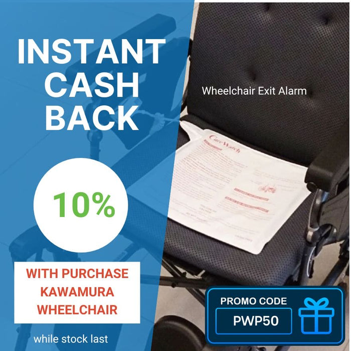 CareWatch | Wheelchair Exit Alarm Mat (Water Resistant) 30cmx30cm